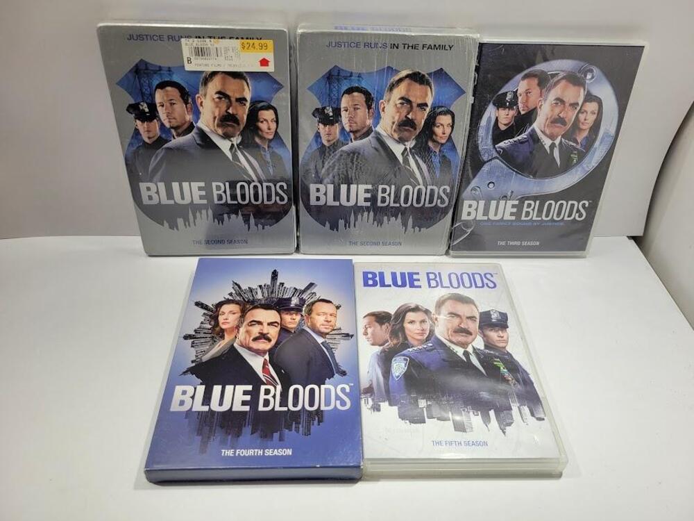 Blue Bloods Seasons 2-5 DVD Lot Crime Drama TV Series Tom Selleck CBS Set